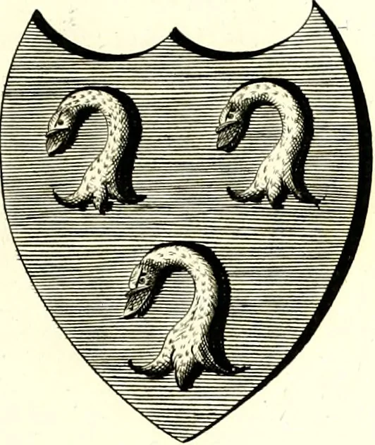 An illustration from A Collection of coats of arms borne by the nobility and gentry of the county of Glocester, 1792, leaf 122