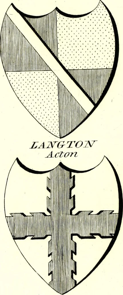 An illustration from A Collection of coats of arms borne by the nobility and gentry of the county of Glocester, 1792, leaf 122