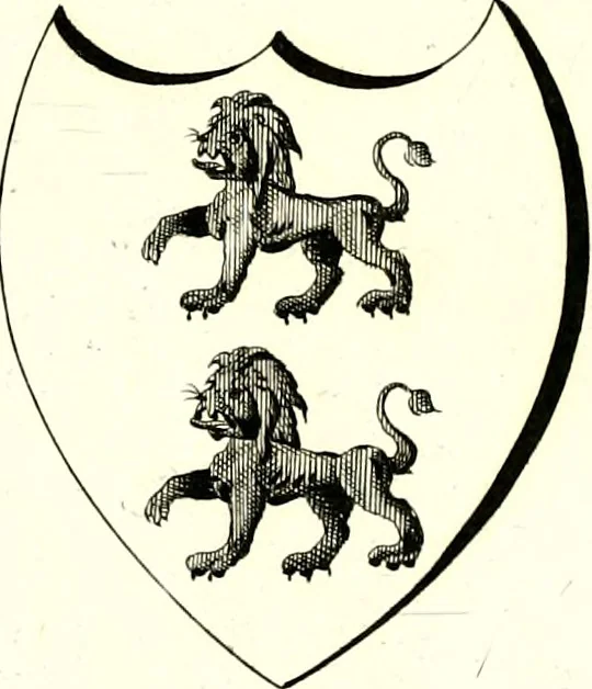 An illustration from A Collection of coats of arms borne by the nobility and gentry of the county of Glocester, 1792, leaf 122