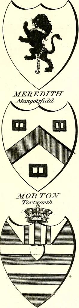 An illustration from A Collection of coats of arms borne by the nobility and gentry of the county of Glocester, 1792, leaf 130