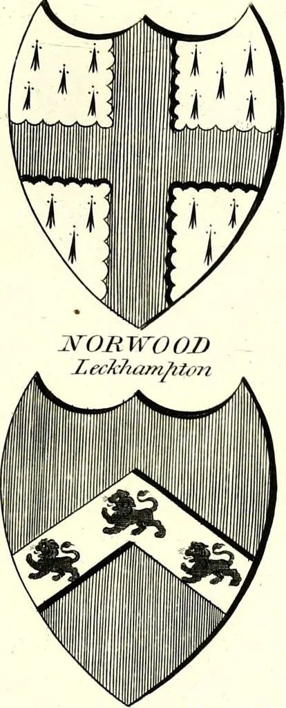 An illustration from A Collection of coats of arms borne by the nobility and gentry of the county of Glocester, 1792, leaf 132