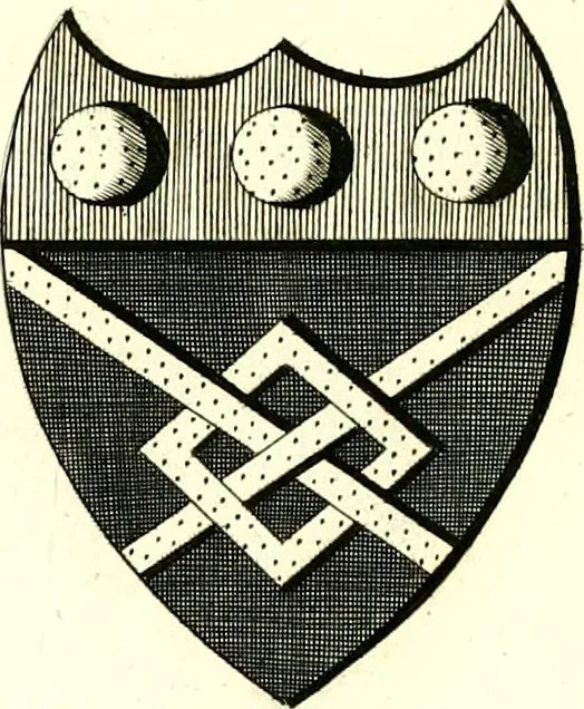 An illustration from A Collection of coats of arms borne by the nobility and gentry of the county of Glocester, 1792, leaf 144