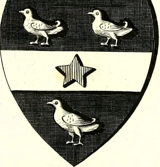 An illustration from A Collection of coats of arms borne by the nobility and gentry of the county of Glocester, 1792, leaf 146