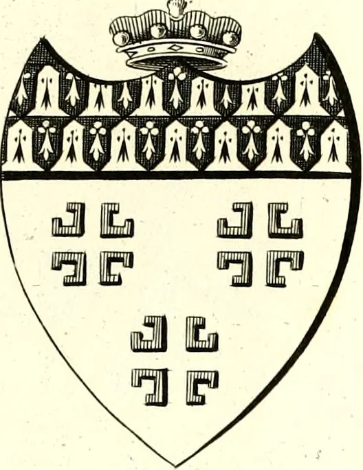 An illustration from A Collection of coats of arms borne by the nobility and gentry of the county of Glocester, 1792, leaf 158
