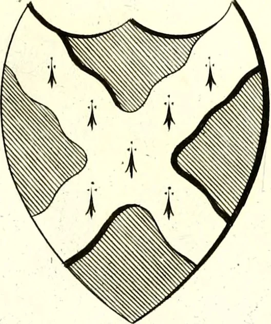 An illustration from A Collection of coats of arms borne by the nobility and gentry of the county of Glocester, 1792, leaf 158