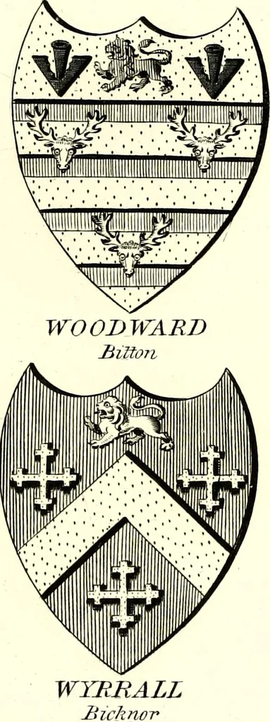 An illustration from A Collection of coats of arms borne by the nobility and gentry of the county of Glocester, 1792, leaf 164