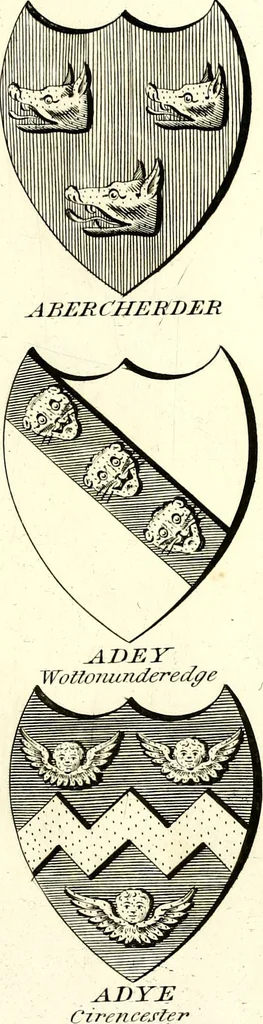 An illustration from A Collection of coats of arms borne by the nobility and gentry of the county of Glocester, 1792, leaf 166