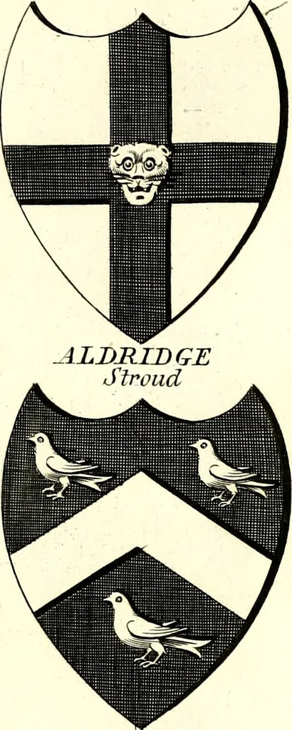 An illustration from A Collection of coats of arms borne by the nobility and gentry of the county of Glocester, 1792, leaf 168