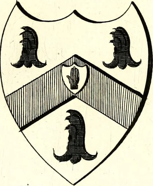 An illustration from A Collection of coats of arms borne by the nobility and gentry of the county of Glocester, 1792, leaf 168