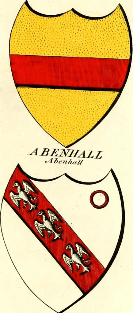 An illustration from A Collection of coats of arms borne by the nobility and gentry of the county of Glocester, 1792, leaf 58
