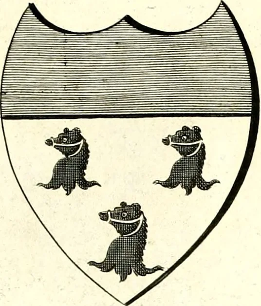 An illustration from A Collection of coats of arms borne by the nobility and gentry of the county of Glocester, 1792, leaf 68