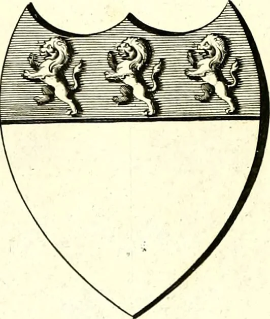 An illustration from A Collection of coats of arms borne by the nobility and gentry of the county of Glocester, 1792, leaf 68