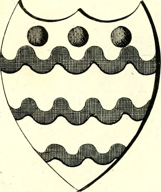 An illustration from A Collection of coats of arms borne by the nobility and gentry of the county of Glocester, 1792, leaf 70