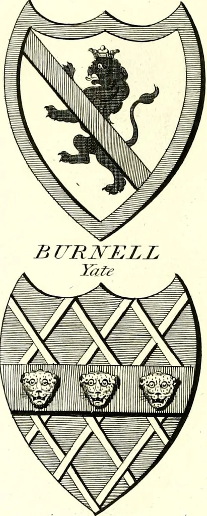 An illustration from A Collection of coats of arms borne by the nobility and gentry of the county of Glocester, 1792, leaf 76