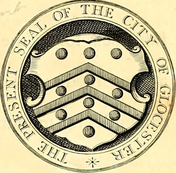 An illustration from A Collection of coats of arms borne by the nobility and gentry of the county of Glocester, 1792, leaf 8