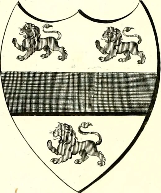 An illustration from A Collection of coats of arms borne by the nobility and gentry of the county of Glocester, 1792, leaf 82