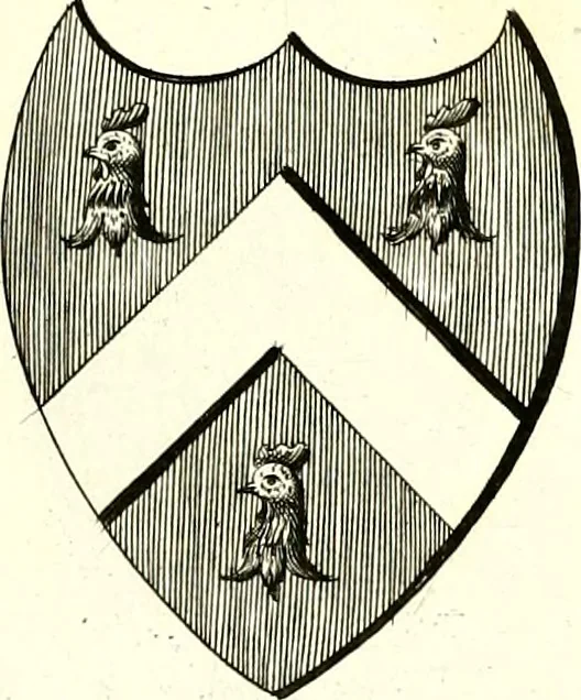 An illustration from A Collection of coats of arms borne by the nobility and gentry of the county of Glocester, 1792, leaf 84