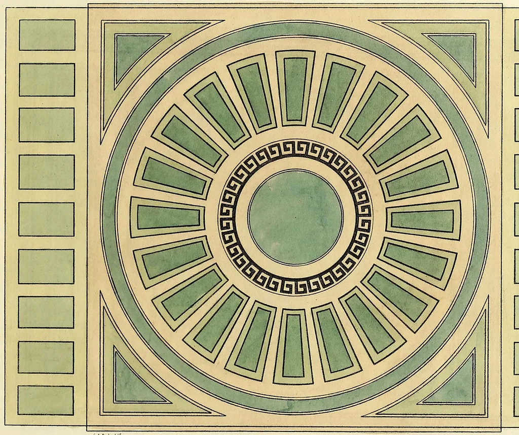 An illustration from A collection of designs for modern embellishments : suitable to parlours, dining & drawing rooms, folding doors, chimney pieces, varandas, frizes, &c. on 25 plates, 1834, leaf 21