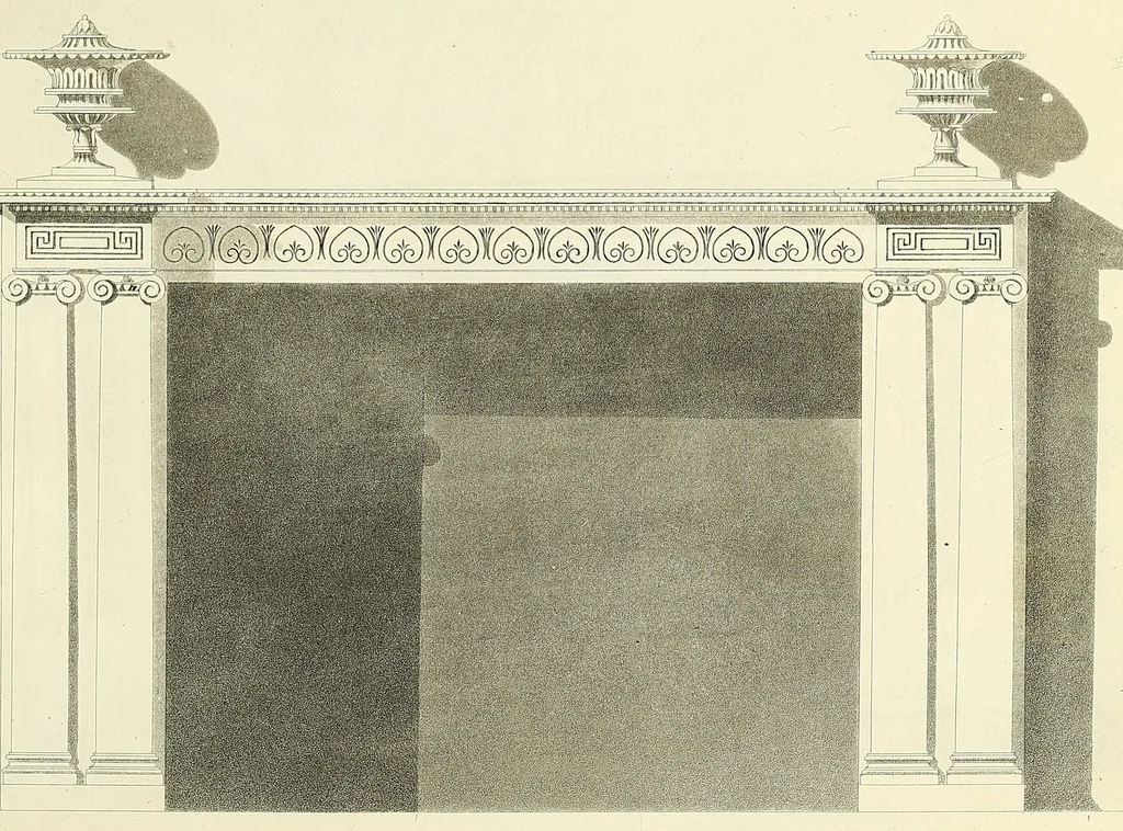 An illustration from A collection of designs for modern embellishments : suitable to parlours, dining & drawing rooms, folding doors, chimney pieces, varandas, frizes, &c. on 25 plates, 1834, leaf 37