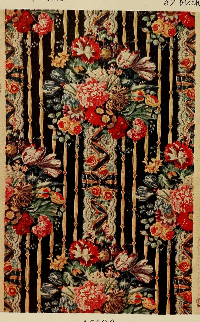 An illustration from A Collection of distinctive hand-block printed linens & cretonnes, 1900, leaf 16