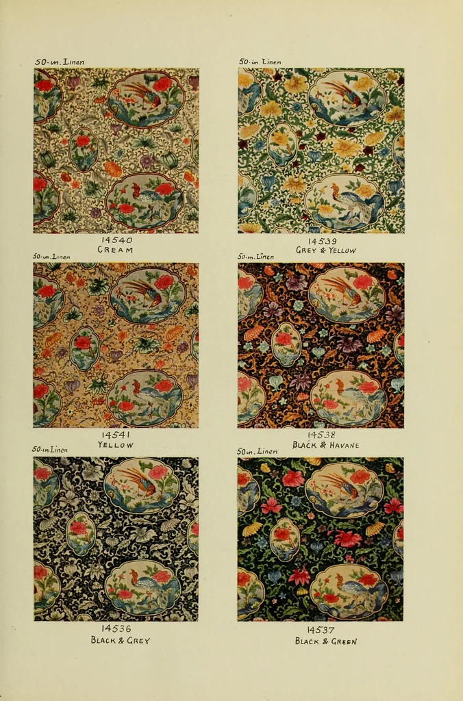 An illustration from A Collection of distinctive hand-block printed linens & cretonnes, 1900, leaf 31