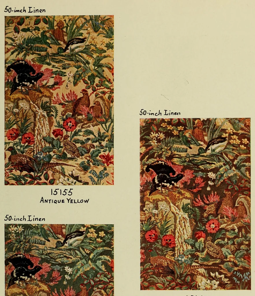 An illustration from A Collection of distinctive hand-block printed linens & cretonnes, 1900, leaf 35