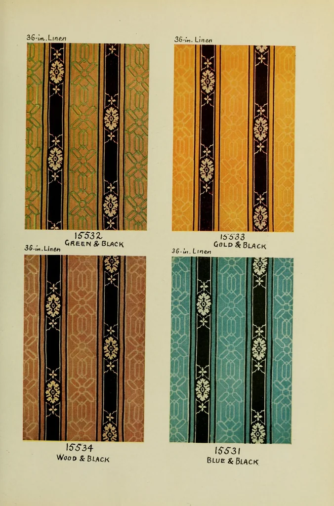An illustration from A Collection of distinctive hand-block printed linens & cretonnes, 1900, leaf 45