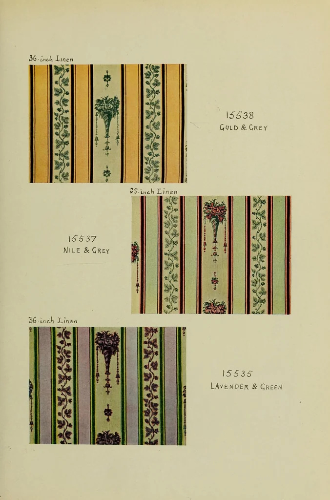 An illustration from A Collection of distinctive hand-block printed linens & cretonnes, 1900, leaf 55