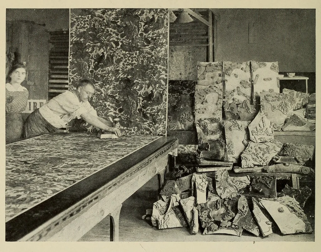 An illustration from A Collection of distinctive hand-block printed linens & cretonnes, 1900, leaf 60