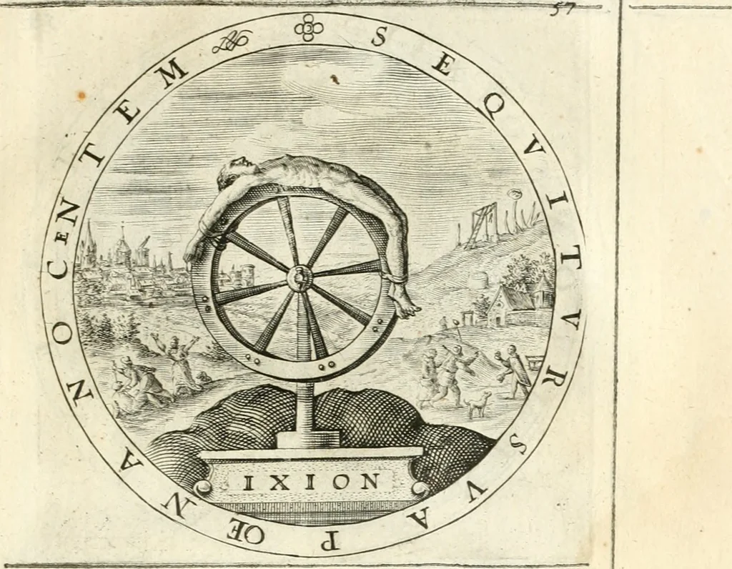 An illustration from A collection of emblemes, ancient and moderne : quickened vvith metricall illustrations, both morall and divine : and disposed into lotteries, that instruction and good counsell may bee furthered by an honest and pleasant recreation, 1635, leaf 100