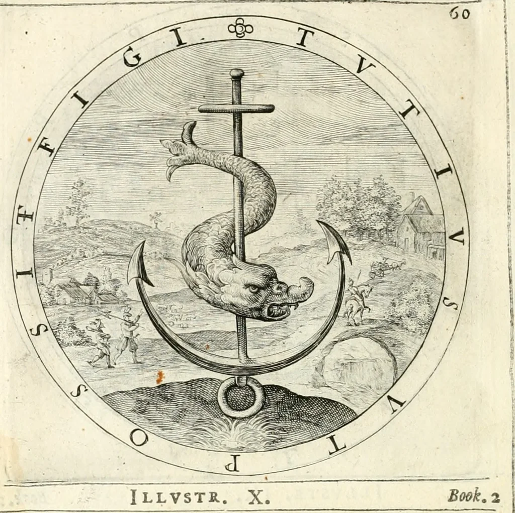 An illustration from A collection of emblemes, ancient and moderne : quickened vvith metricall illustrations, both morall and divine : and disposed into lotteries, that instruction and good counsell may bee furthered by an honest and pleasant recreation, 1635, leaf 103