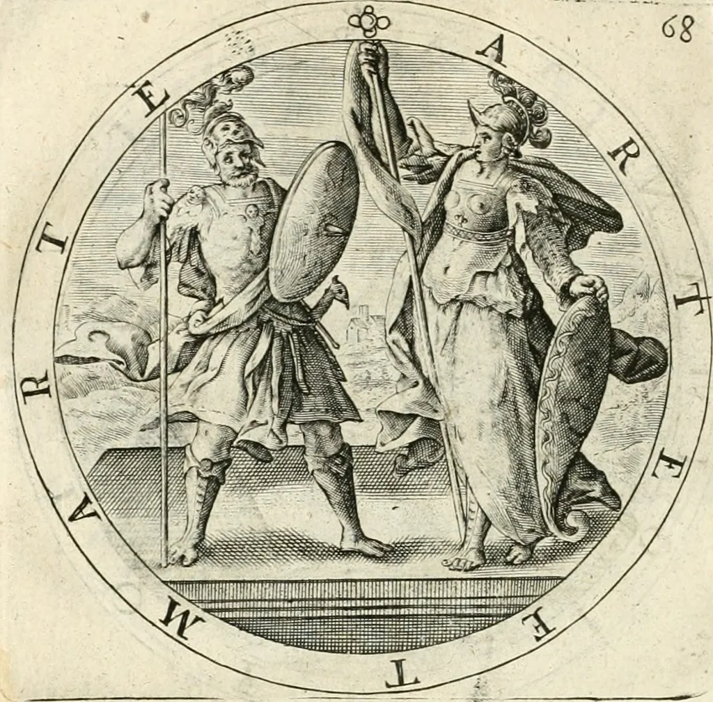An illustration from A collection of emblemes, ancient and moderne : quickened vvith metricall illustrations, both morall and divine : and disposed into lotteries, that instruction and good counsell may bee furthered by an honest and pleasant recreation, 1635, leaf 111