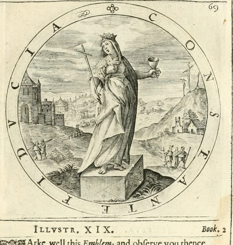 An illustration from A collection of emblemes, ancient and moderne : quickened vvith metricall illustrations, both morall and divine : and disposed into lotteries, that instruction and good counsell may bee furthered by an honest and pleasant recreation, 1635, leaf 112