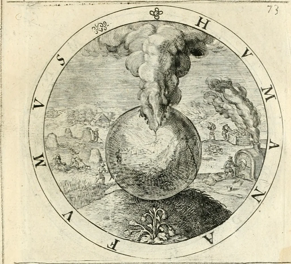 An illustration from A collection of emblemes, ancient and moderne : quickened vvith metricall illustrations, both morall and divine : and disposed into lotteries, that instruction and good counsell may bee furthered by an honest and pleasant recreation, 1635, leaf 116