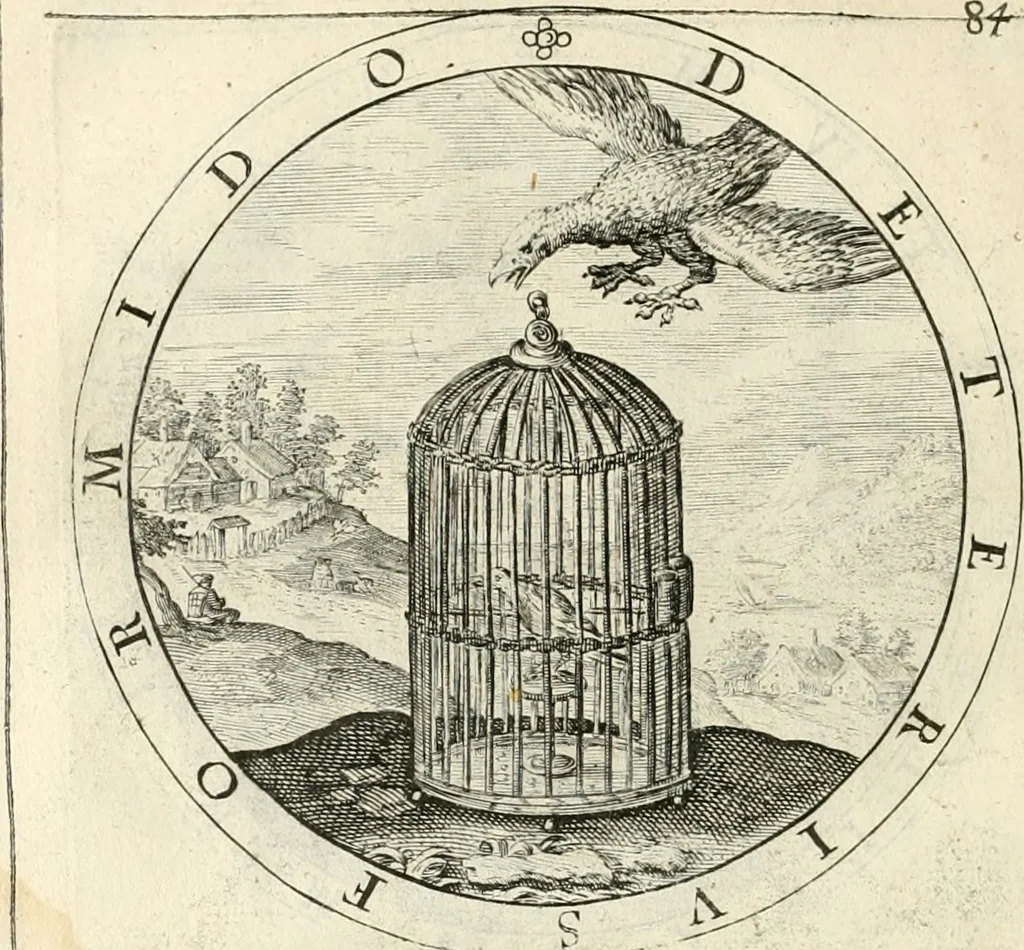 An illustration from A collection of emblemes, ancient and moderne : quickened vvith metricall illustrations, both morall and divine : and disposed into lotteries, that instruction and good counsell may bee furthered by an honest and pleasant recreation, 1635, leaf 127