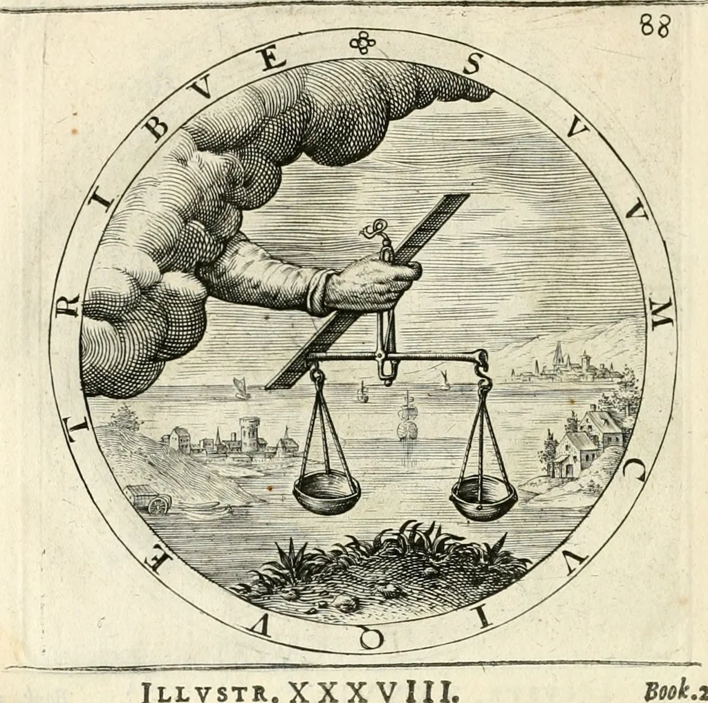 An illustration from A collection of emblemes, ancient and moderne : quickened vvith metricall illustrations, both morall and divine : and disposed into lotteries, that instruction and good counsell may bee furthered by an honest and pleasant recreation, 1635, leaf 131