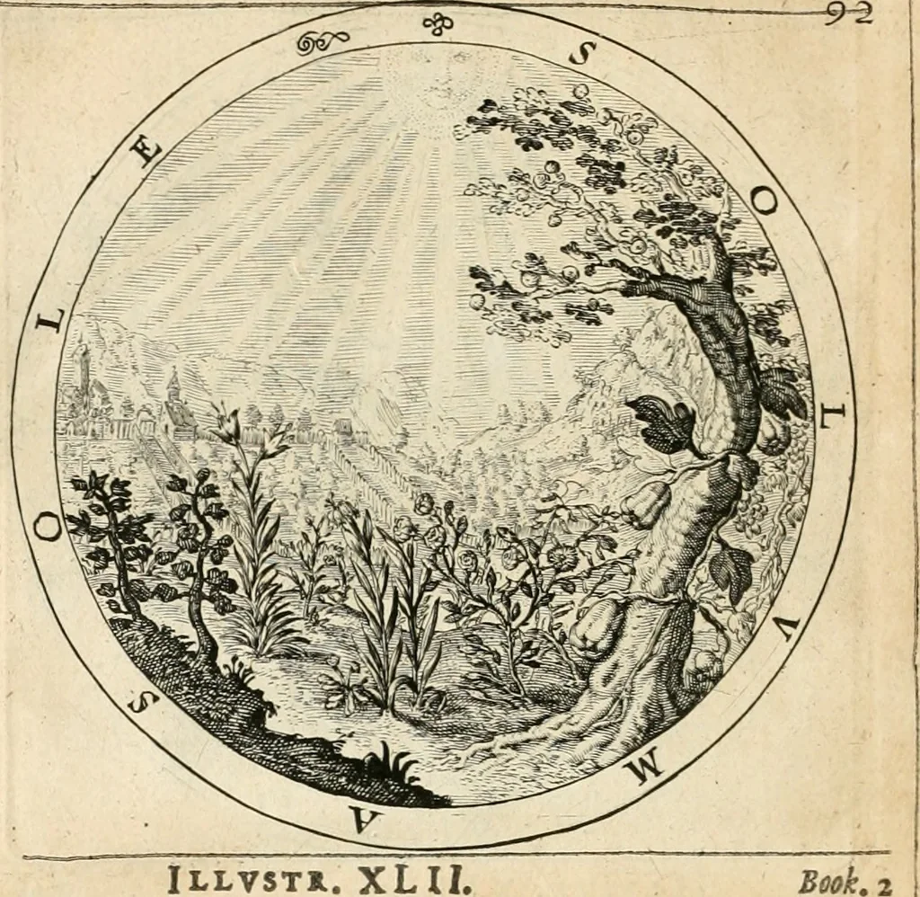 An illustration from A collection of emblemes, ancient and moderne : quickened vvith metricall illustrations, both morall and divine : and disposed into lotteries, that instruction and good counsell may bee furthered by an honest and pleasant recreation, 1635, leaf 135