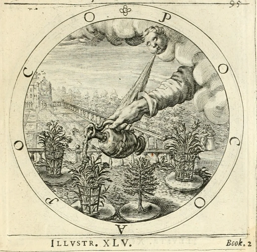 An illustration from A collection of emblemes, ancient and moderne : quickened vvith metricall illustrations, both morall and divine : and disposed into lotteries, that instruction and good counsell may bee furthered by an honest and pleasant recreation, 1635, leaf 138