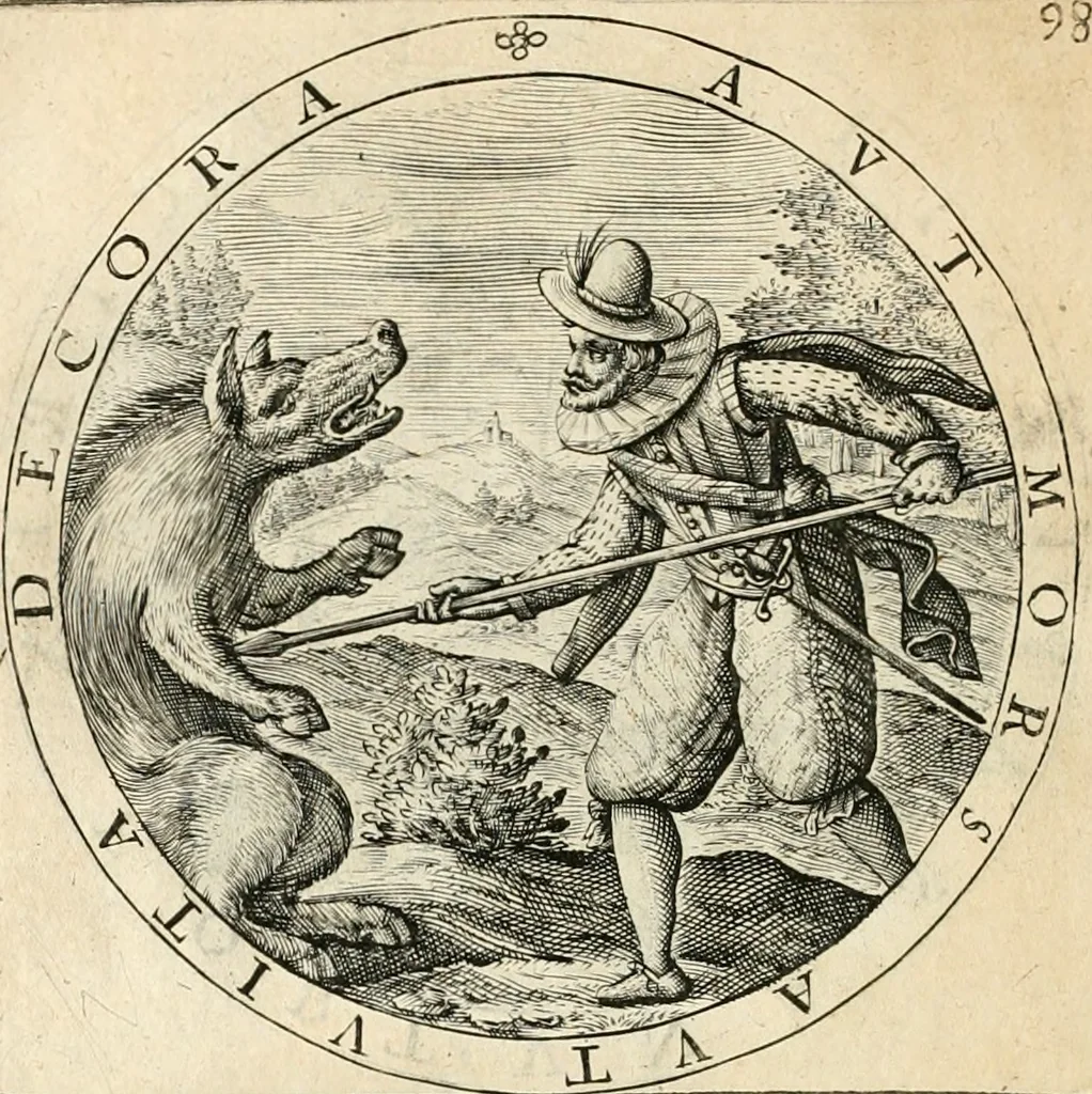 An illustration from A collection of emblemes, ancient and moderne : quickened vvith metricall illustrations, both morall and divine : and disposed into lotteries, that instruction and good counsell may bee furthered by an honest and pleasant recreation, 1635, leaf 141