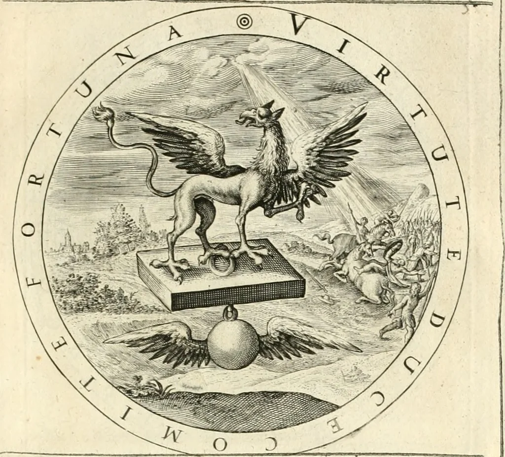 An illustration from A collection of emblemes, ancient and moderne : quickened vvith metricall illustrations, both morall and divine : and disposed into lotteries, that instruction and good counsell may bee furthered by an honest and pleasant recreation, 1635, leaf 166