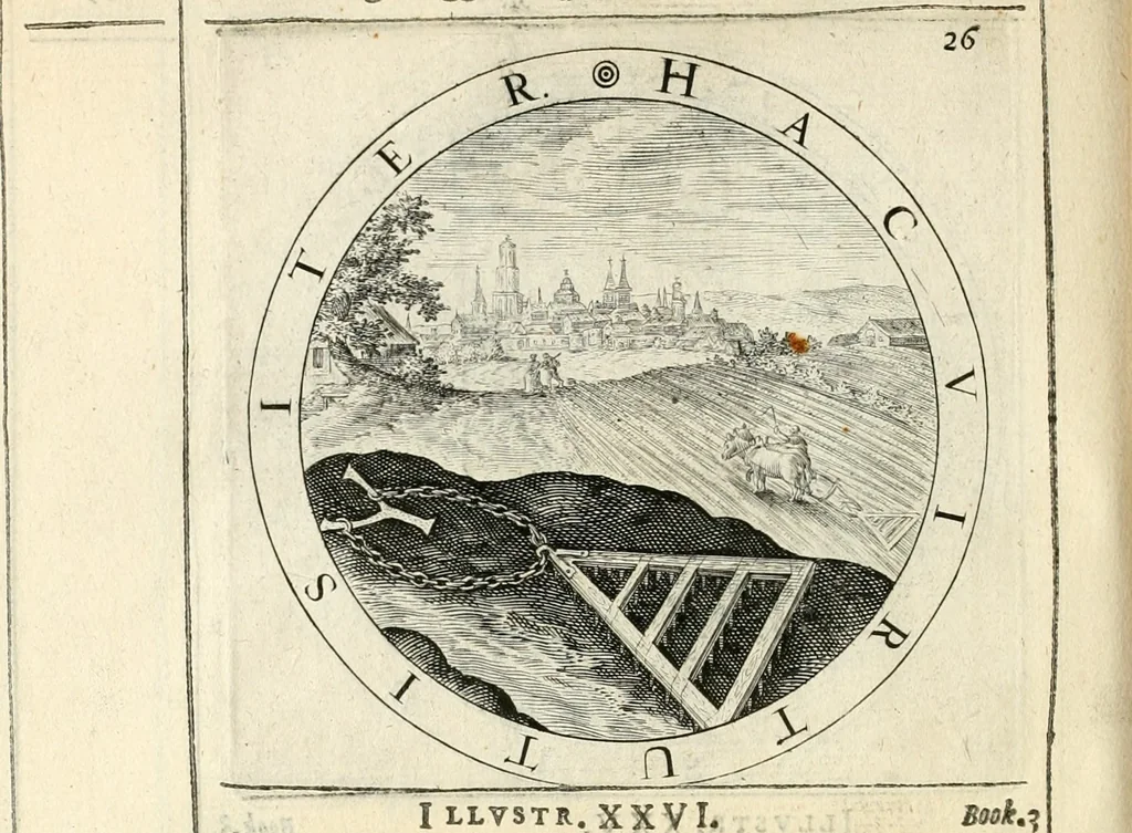 An illustration from A collection of emblemes, ancient and moderne : quickened vvith metricall illustrations, both morall and divine : and disposed into lotteries, that instruction and good counsell may bee furthered by an honest and pleasant recreation, 1635, leaf 187
