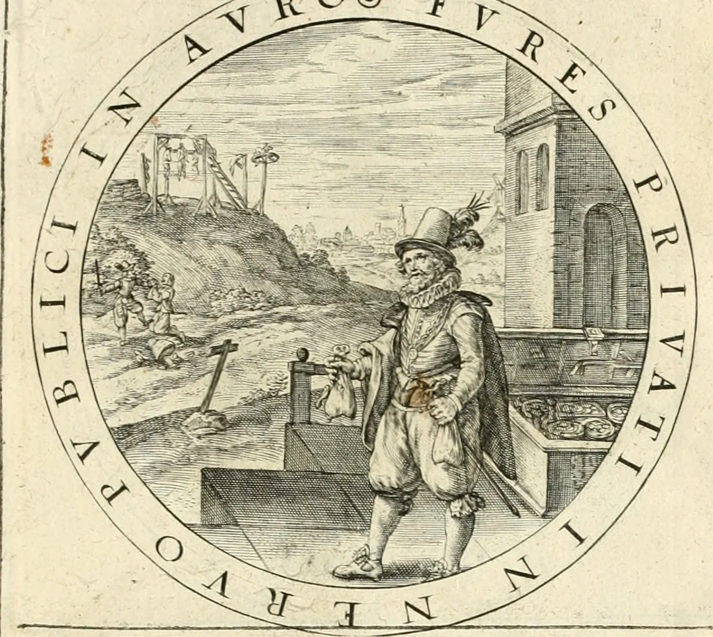 An illustration from A collection of emblemes, ancient and moderne : quickened vvith metricall illustrations, both morall and divine : and disposed into lotteries, that instruction and good counsell may bee furthered by an honest and pleasant recreation, 1635, leaf 194