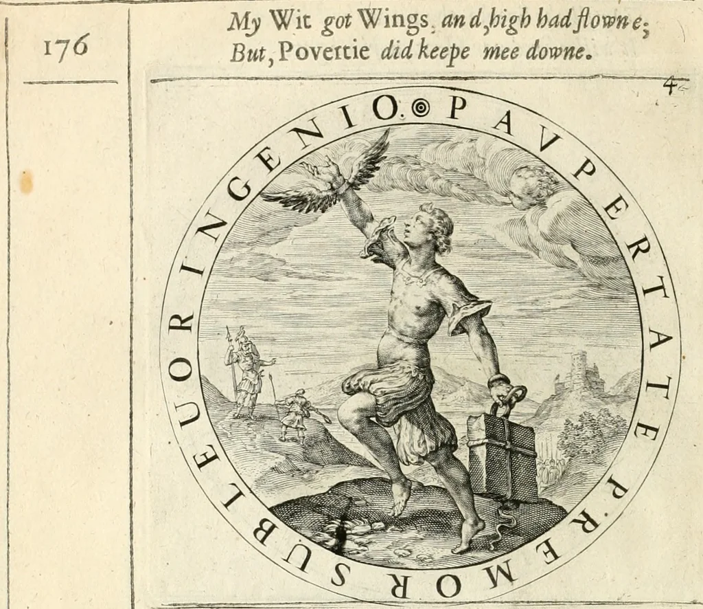 An illustration from A collection of emblemes, ancient and moderne : quickened vvith metricall illustrations, both morall and divine : and disposed into lotteries, that instruction and good counsell may bee furthered by an honest and pleasant recreation, 1635, leaf 203