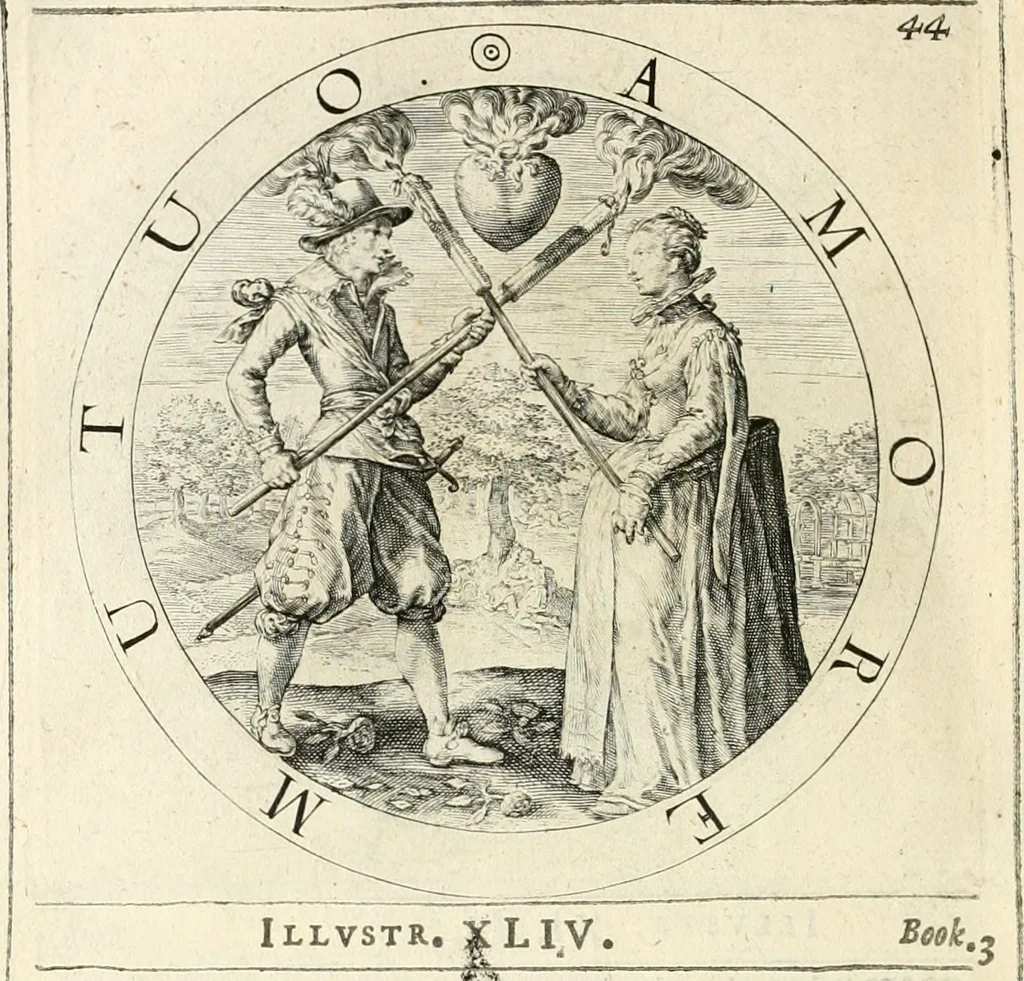 An illustration from A collection of emblemes, ancient and moderne : quickened vvith metricall illustrations, both morall and divine : and disposed into lotteries, that instruction and good counsell may bee furthered by an honest and pleasant recreation, 1635, leaf 205