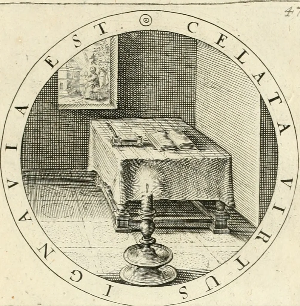 An illustration from A collection of emblemes, ancient and moderne : quickened vvith metricall illustrations, both morall and divine : and disposed into lotteries, that instruction and good counsell may bee furthered by an honest and pleasant recreation, 1635, leaf 208