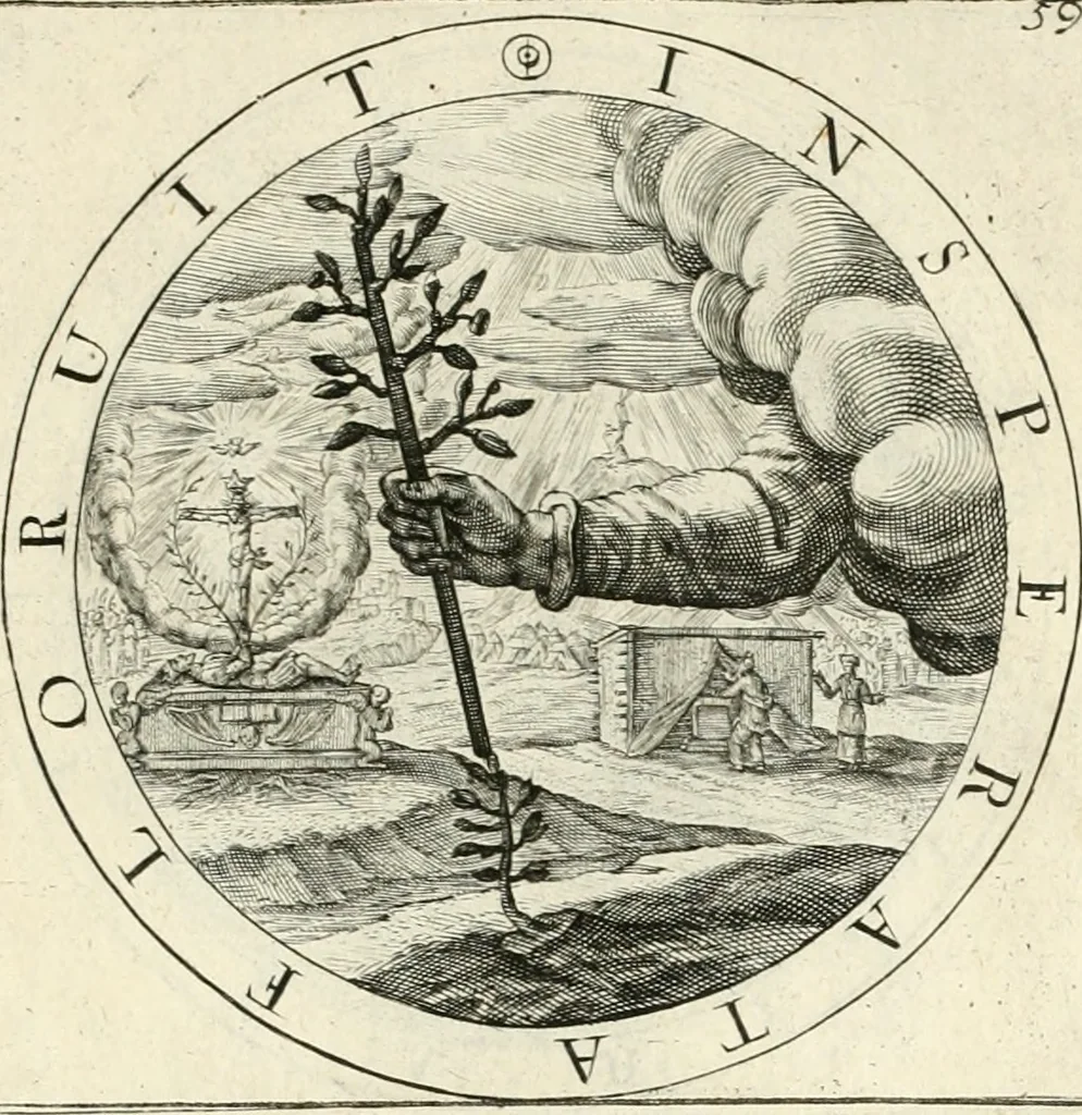 An illustration from A collection of emblemes, ancient and moderne : quickened vvith metricall illustrations, both morall and divine : and disposed into lotteries, that instruction and good counsell may bee furthered by an honest and pleasant recreation, 1635, leaf 238
