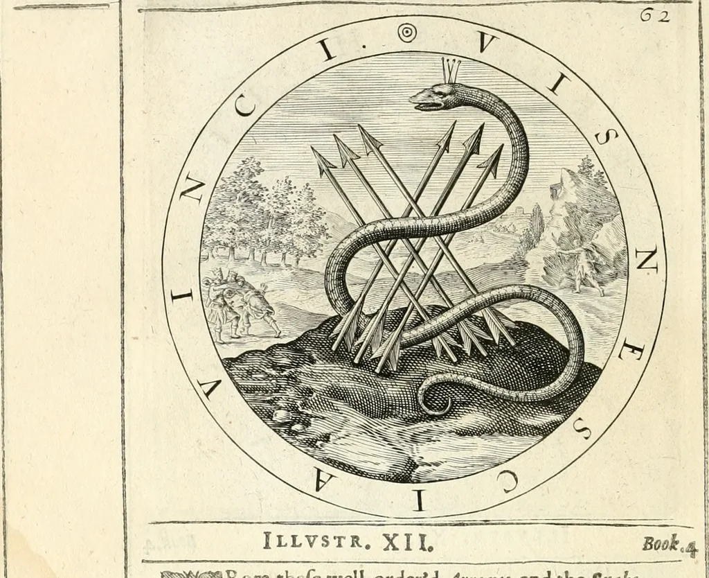 An illustration from A collection of emblemes, ancient and moderne : quickened vvith metricall illustrations, both morall and divine : and disposed into lotteries, that instruction and good counsell may bee furthered by an honest and pleasant recreation, 1635, leaf 241