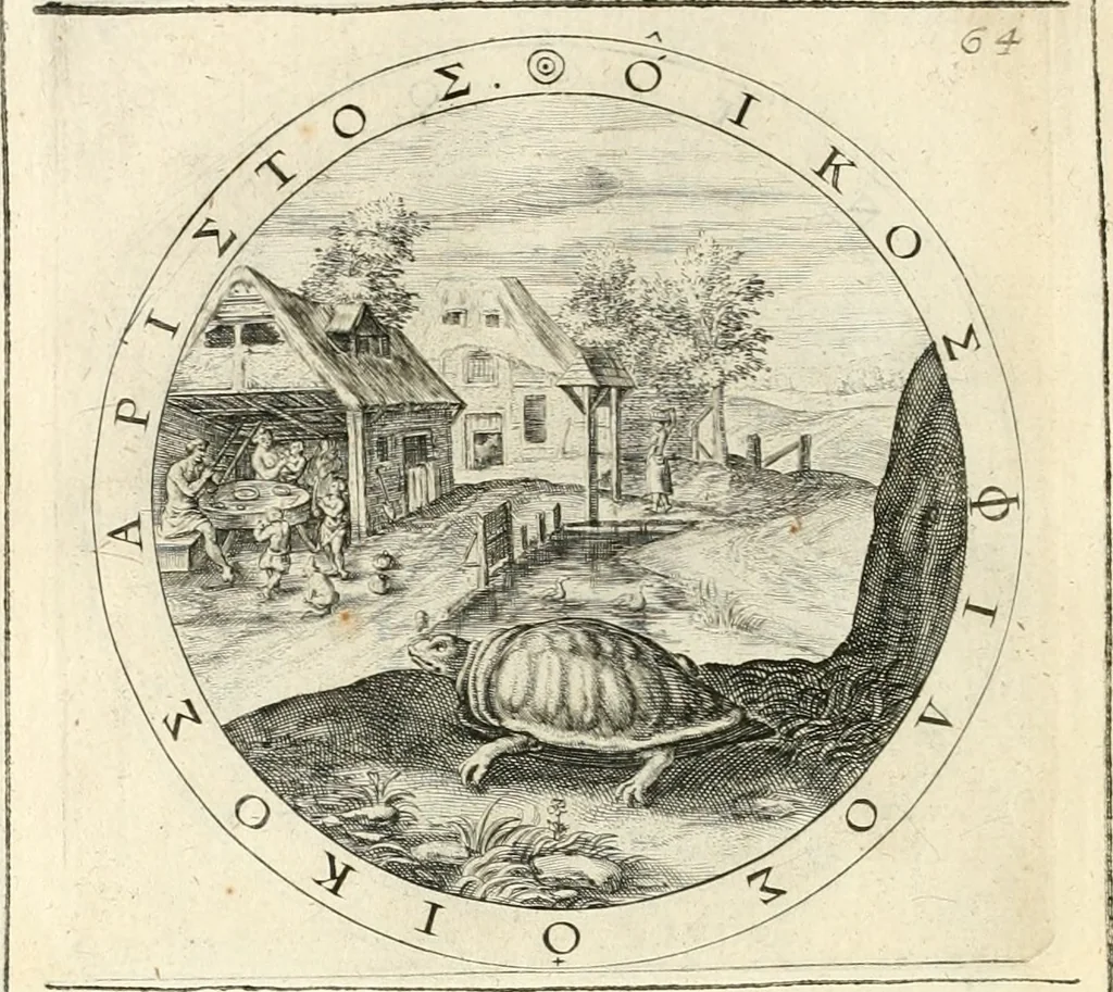 An illustration from A collection of emblemes, ancient and moderne : quickened vvith metricall illustrations, both morall and divine : and disposed into lotteries, that instruction and good counsell may bee furthered by an honest and pleasant recreation, 1635, leaf 243
