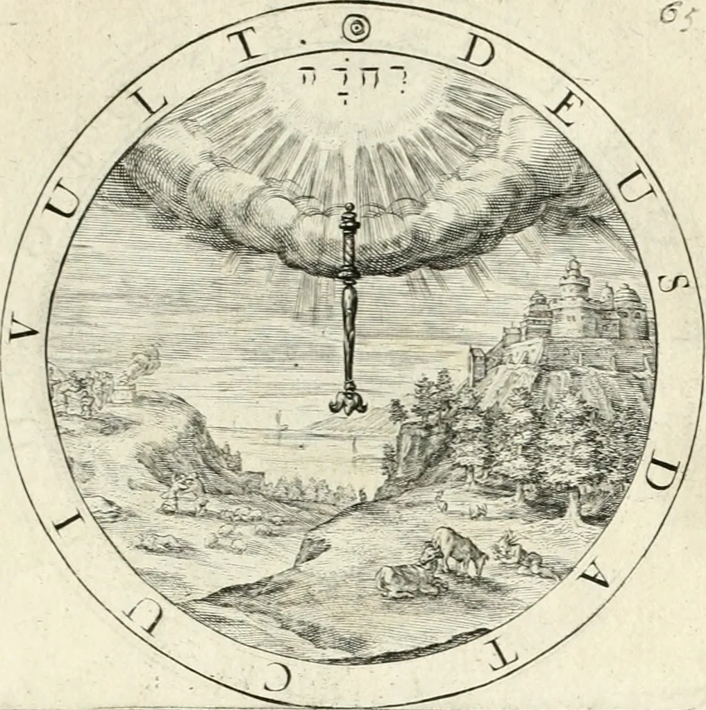 An illustration from A collection of emblemes, ancient and moderne : quickened vvith metricall illustrations, both morall and divine : and disposed into lotteries, that instruction and good counsell may bee furthered by an honest and pleasant recreation, 1635, leaf 244