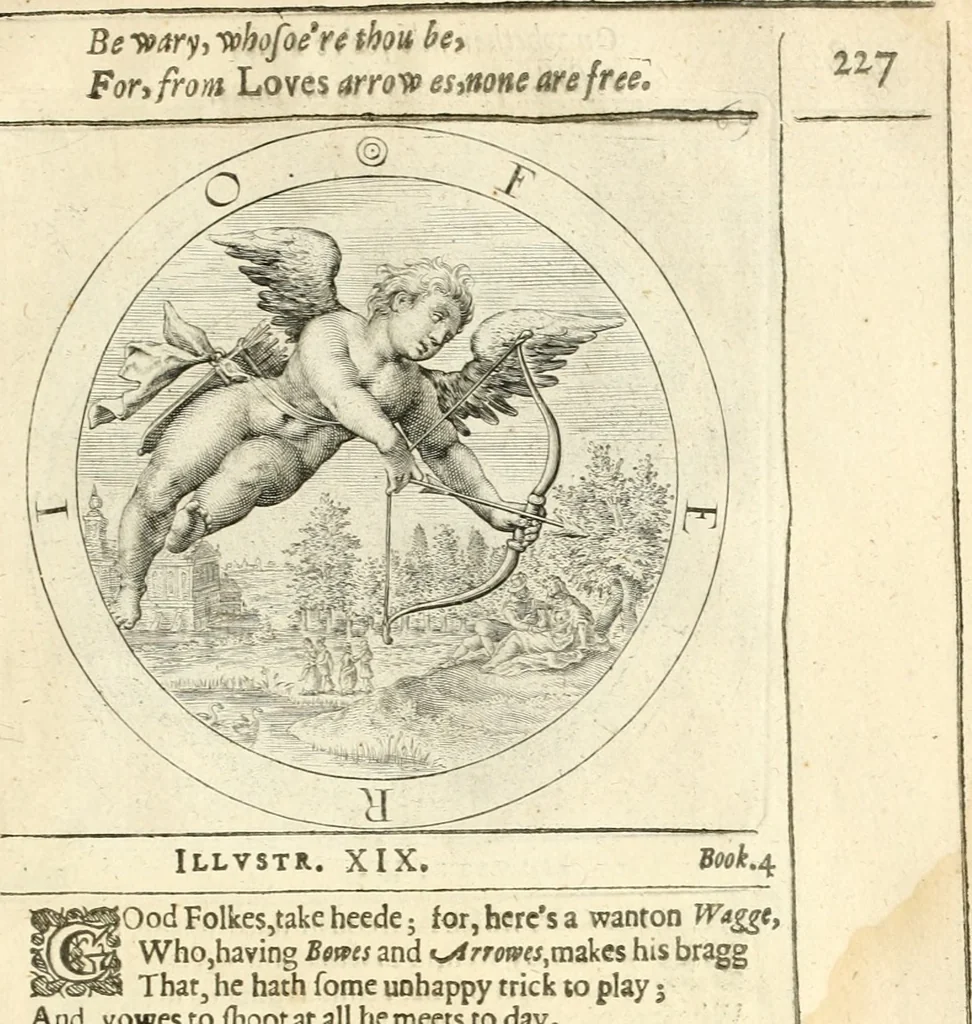 An illustration from A collection of emblemes, ancient and moderne : quickened vvith metricall illustrations, both morall and divine : and disposed into lotteries, that instruction and good counsell may bee furthered by an honest and pleasant recreation, 1635, leaf 248